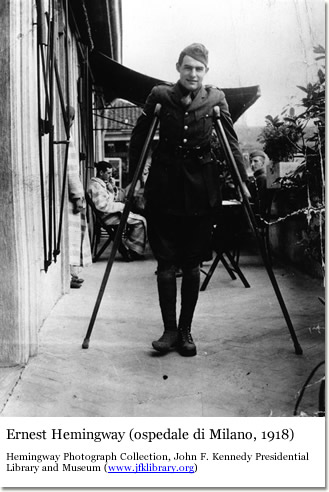 Ernest Hemingway, ospedale di Milano, 1918