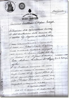 Fronte del documento del 20 marzo 1923