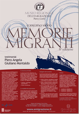 Locandina del IV concorso video 'Memorie Migranti'