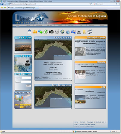 Il sito della Associazione Ligure di Meteorologia